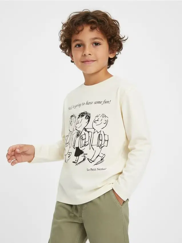 T-shirt in cotone con stampa Le Petit Nicolas - beige
