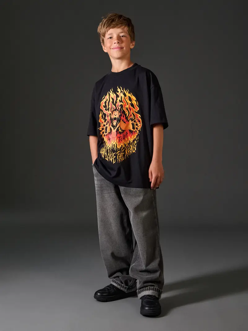 Sinsay T-shirt Nero 4378121 miniatura 4