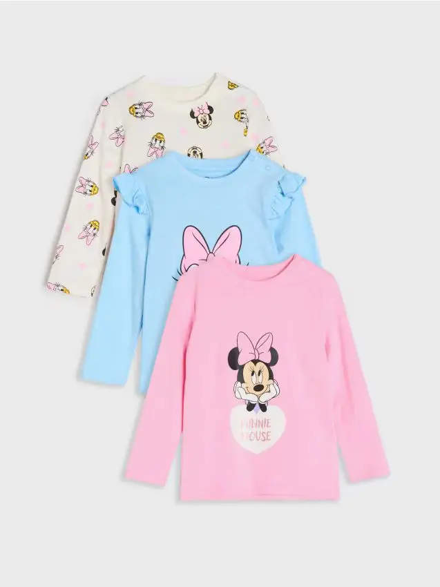 T-shirt in cotone con stampa Minnie and Daisy - malva