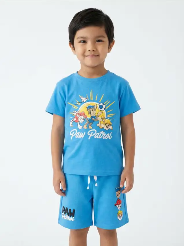 T-shirt in cotone con stampa PAW Patrol - acqua