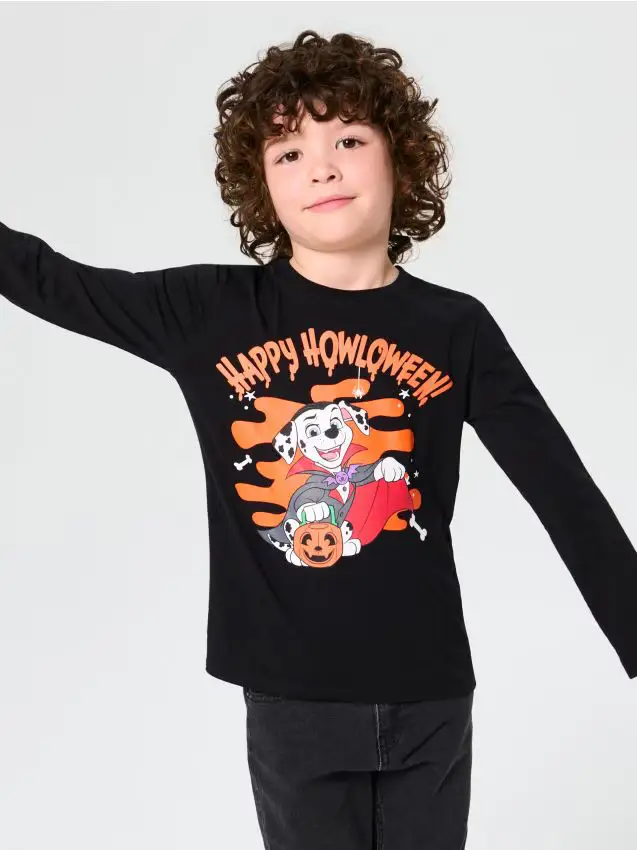 T-shirt in cotone con stampa PAW Patrol - nero