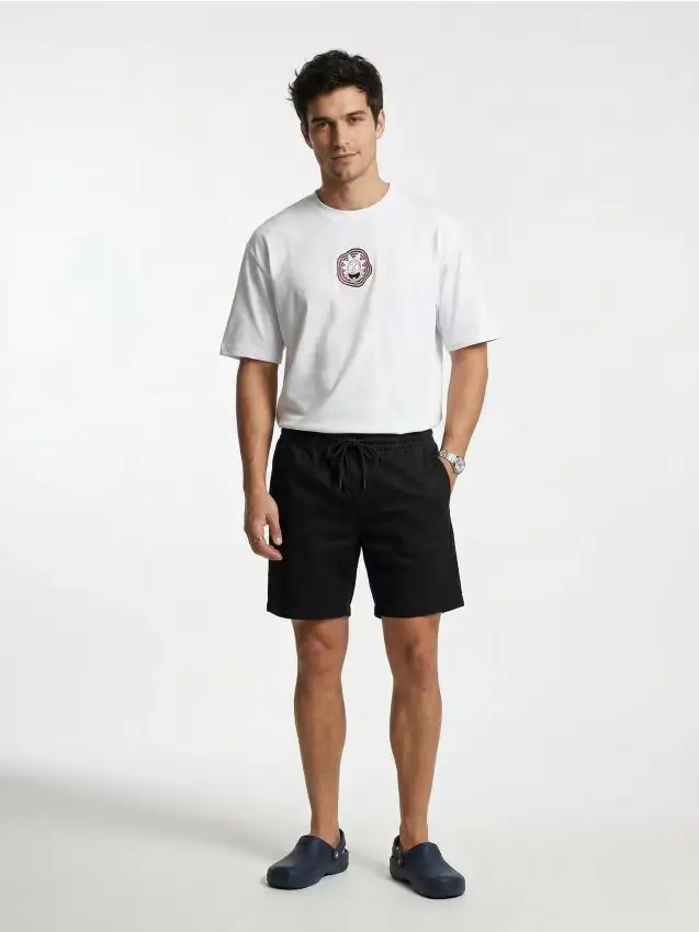 T-shirt in cotone con stampa Rick and Morty - bianco