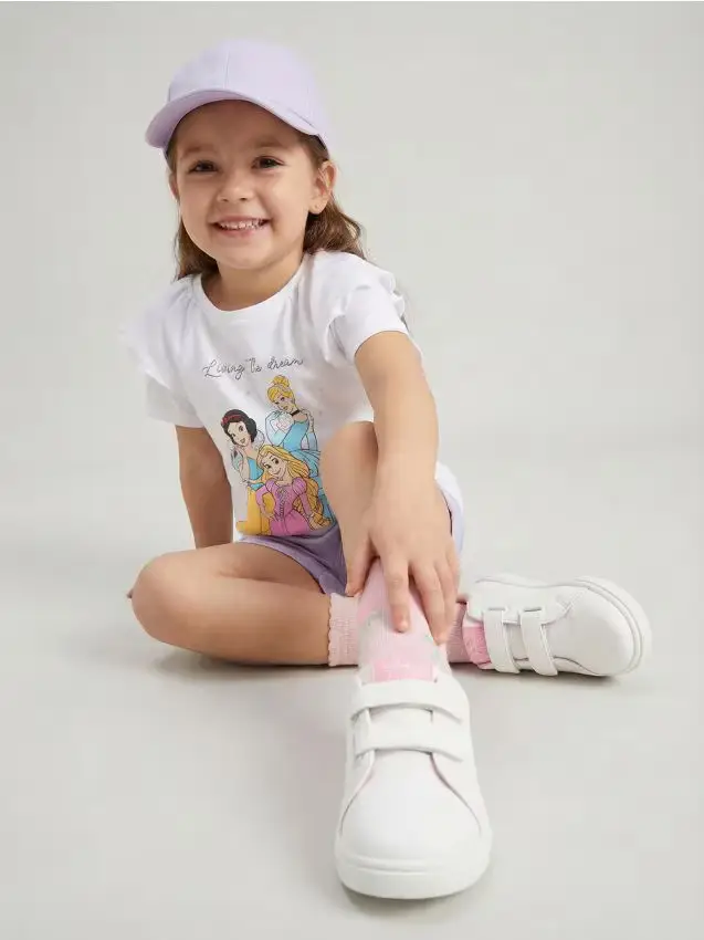 T-shirt in cotone con stampa Snow White - bianco
