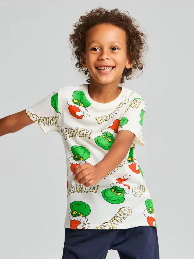 T-shirt in cotone Grinch - panna