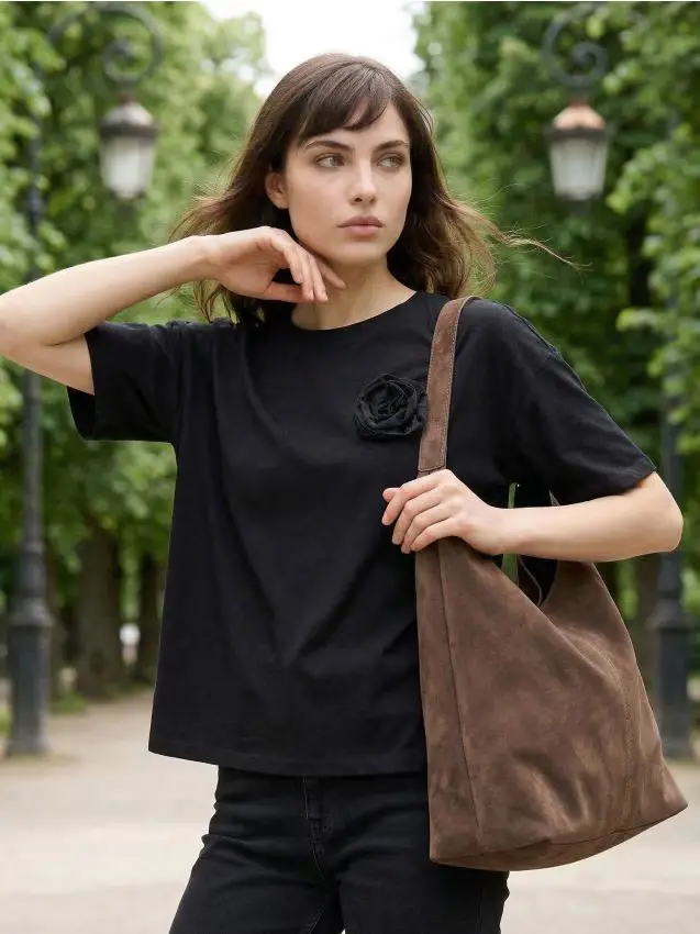 T-shirt in cotone - nero