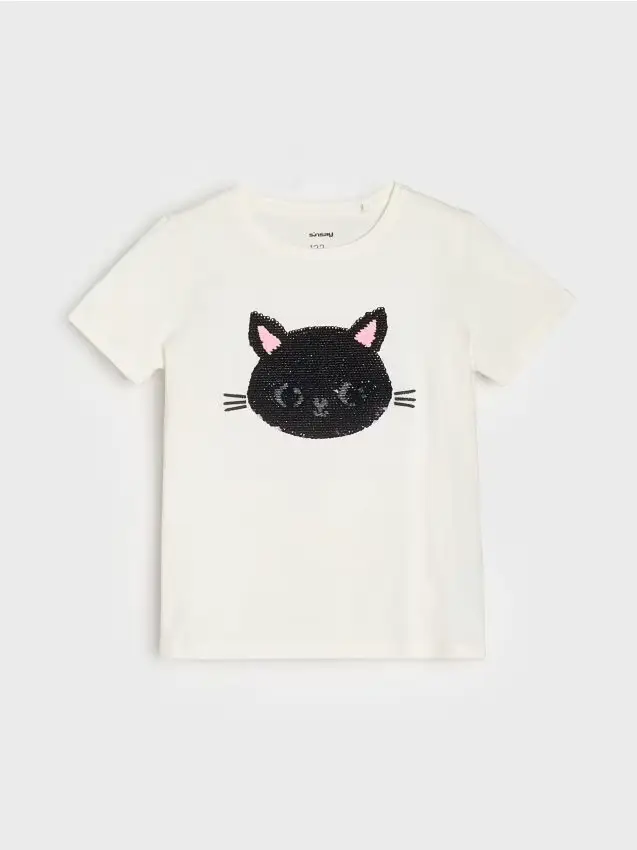 T-shirt in cotone - panna