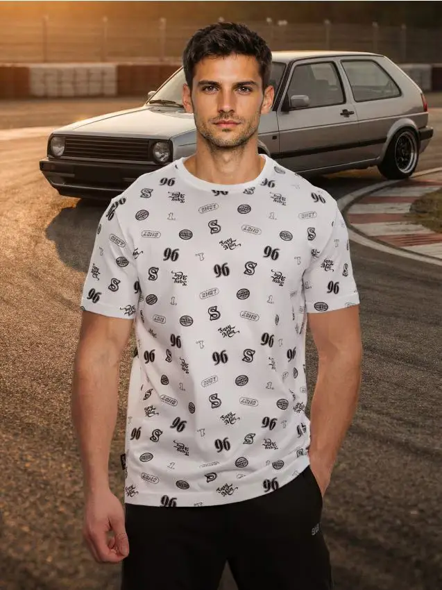 T-shirt in cotone stampato - bianco