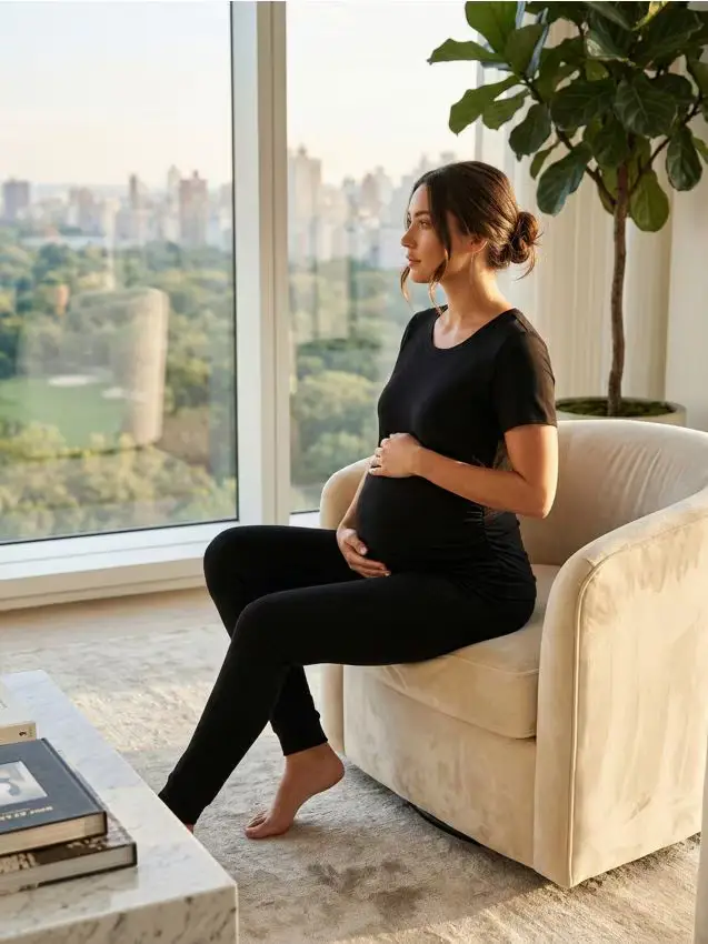 T-shirt in misto cotone MAMMA - nero