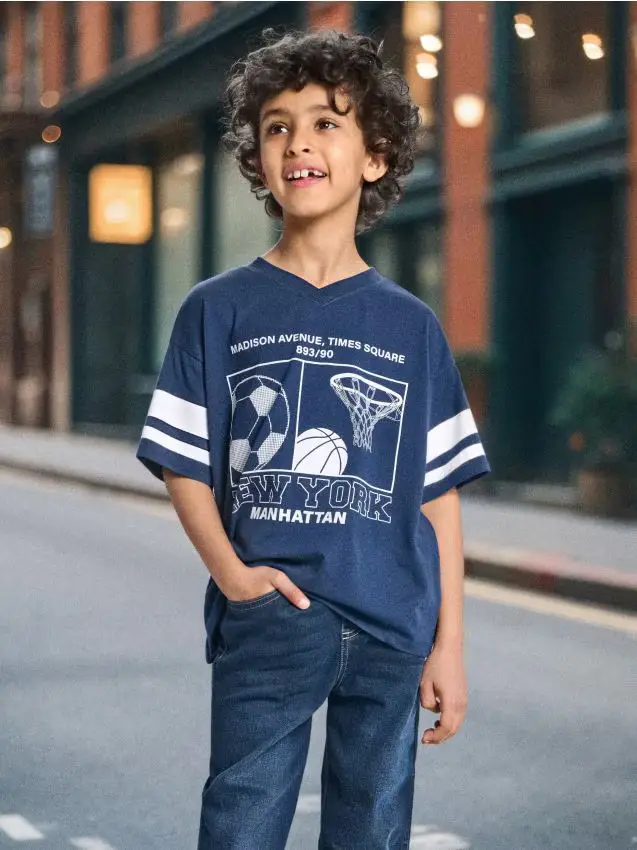 T-shirt oversize - blu scuro