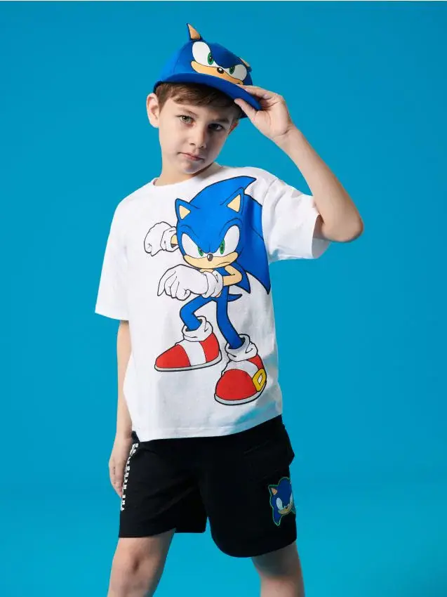 T-shirt Sonic the Hedgehog - bianco