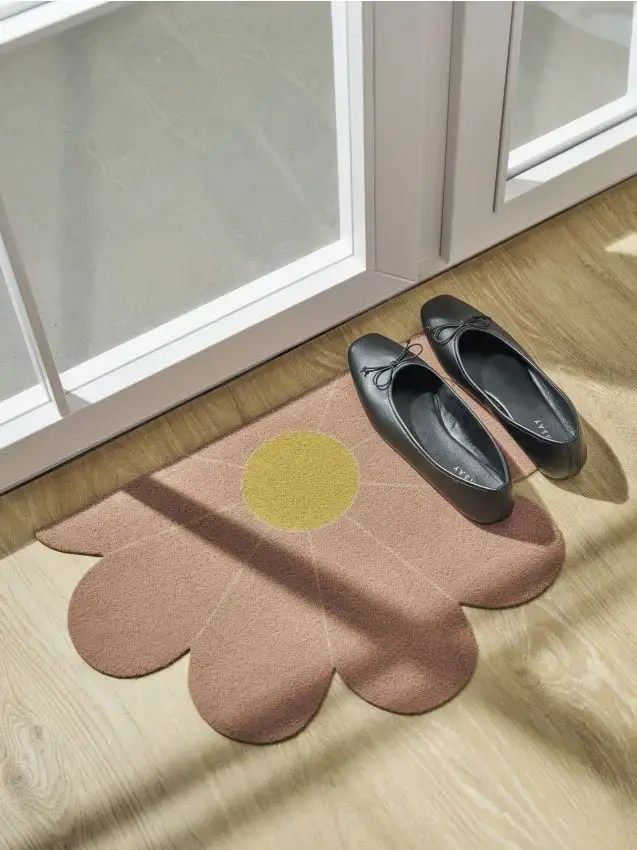 Tappetino a forma di fiore - rosa pastello