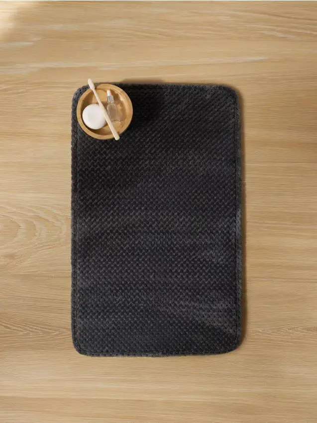 Tappetino da bagno a tinta unita - grigio scuro