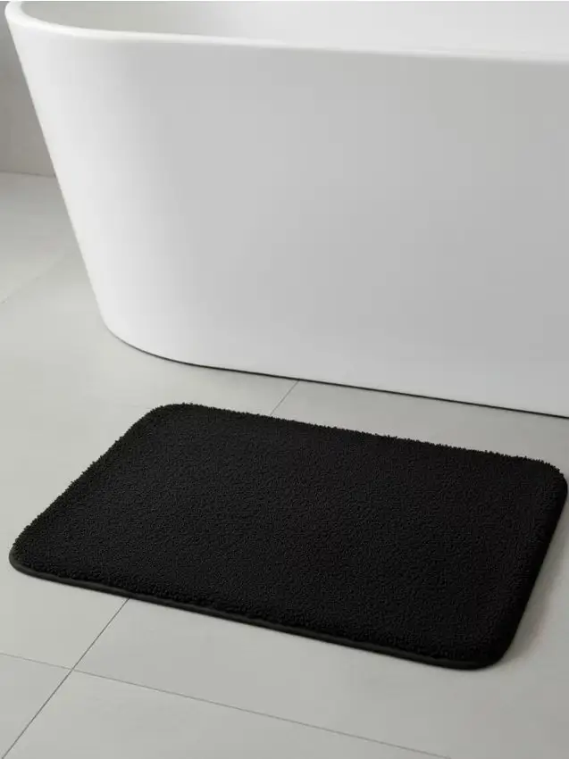 Tappetino da bagno tinta unita - nero