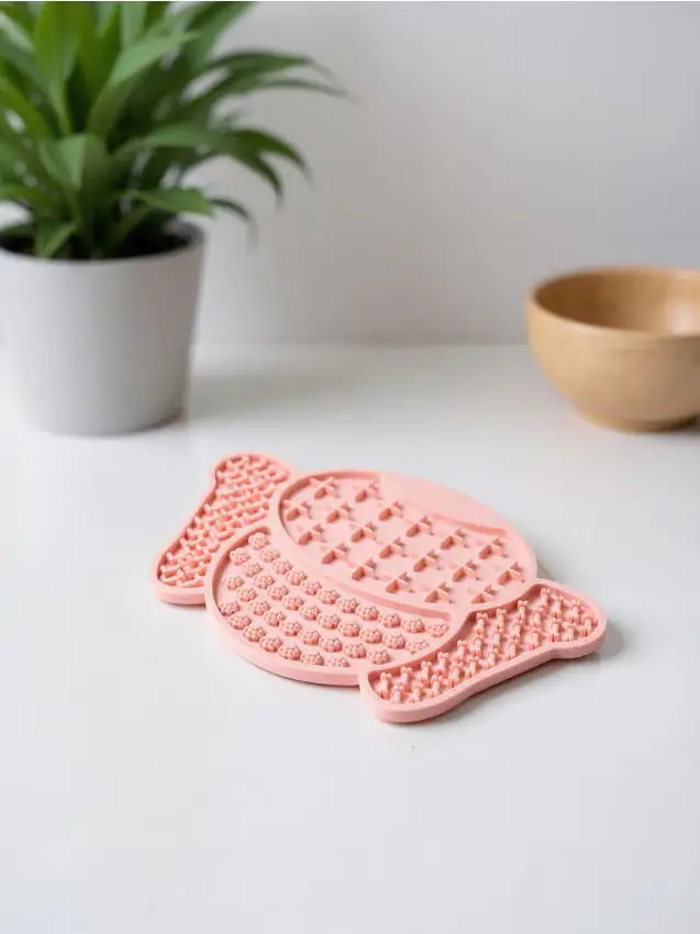 Tappetino in silicone per cani che rallenta l alimentazione - rosa pastello