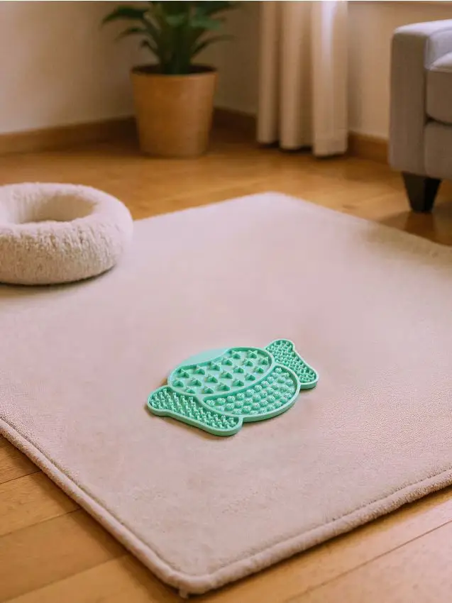 Tappetino in silicone per cani che rallenta l alimentazione - verde menta