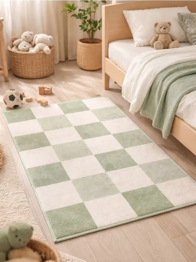 Tappeto a scacchiera - verde chiaro