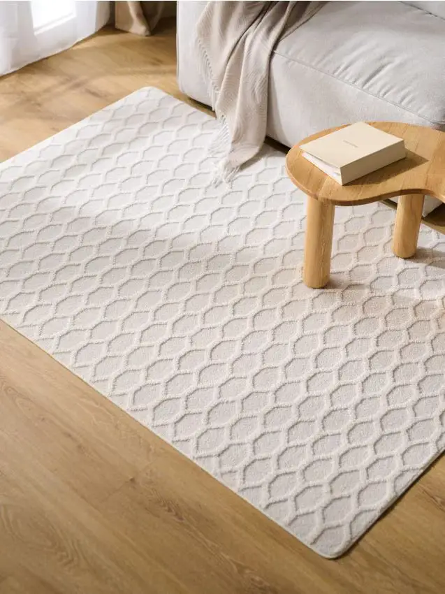 Tappeto con motivo geometrico - bianco