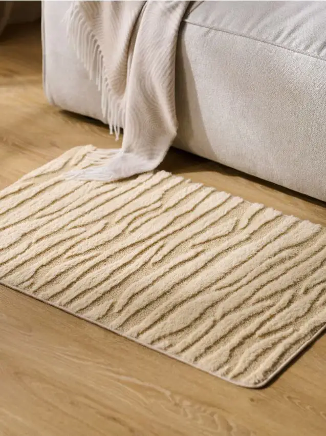 Tappeto con motivo zebrato - beige