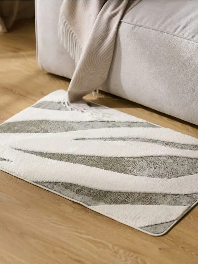 Tappeto con motivo zebrato - grigio chiaro