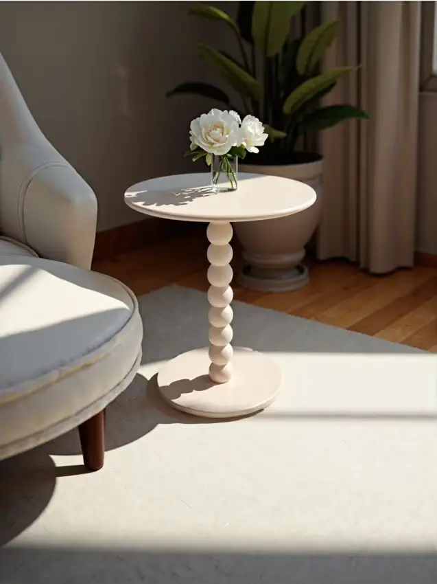 Tavolino rotondo - panna