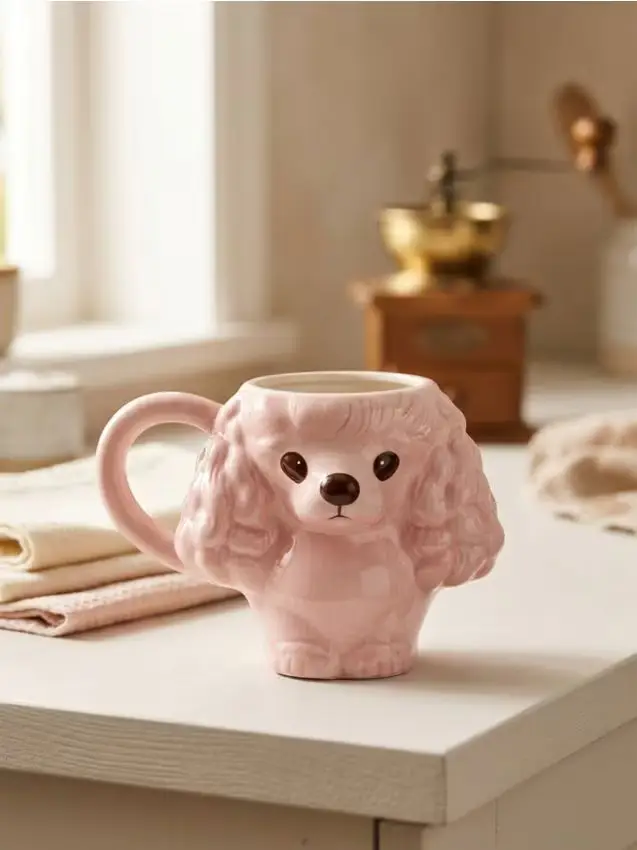 Tazza a forma di cane - bianco