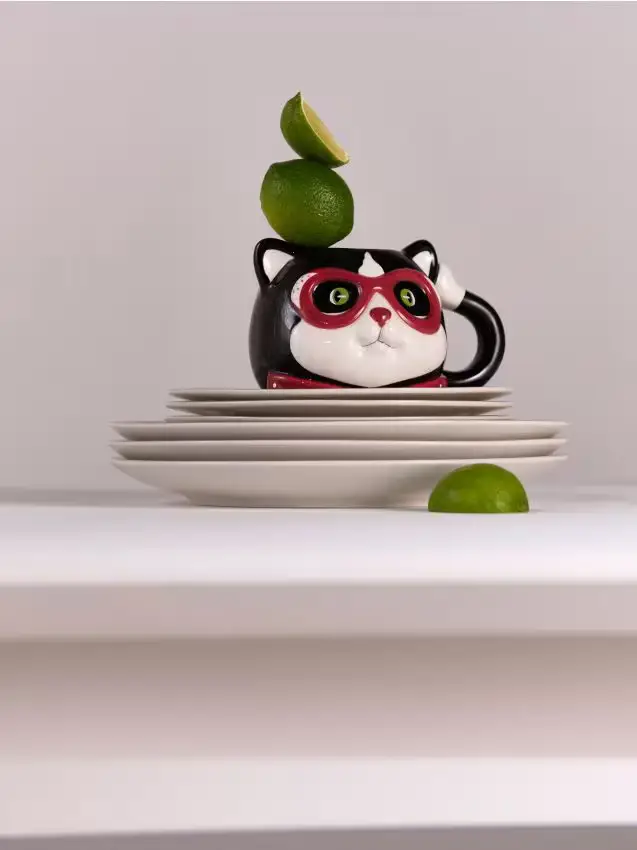 Tazza a forma di gatto - bianco