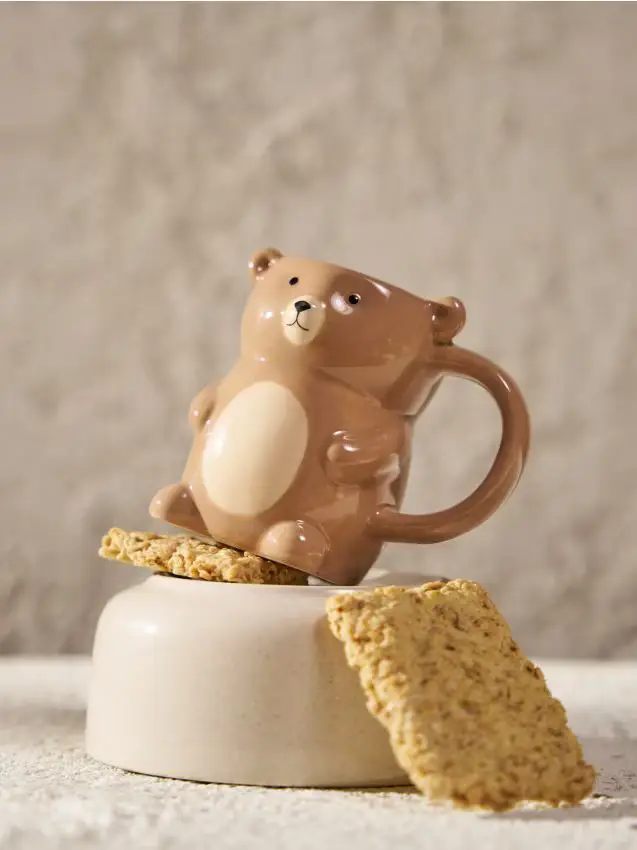 Tazza a forma di orso - beige