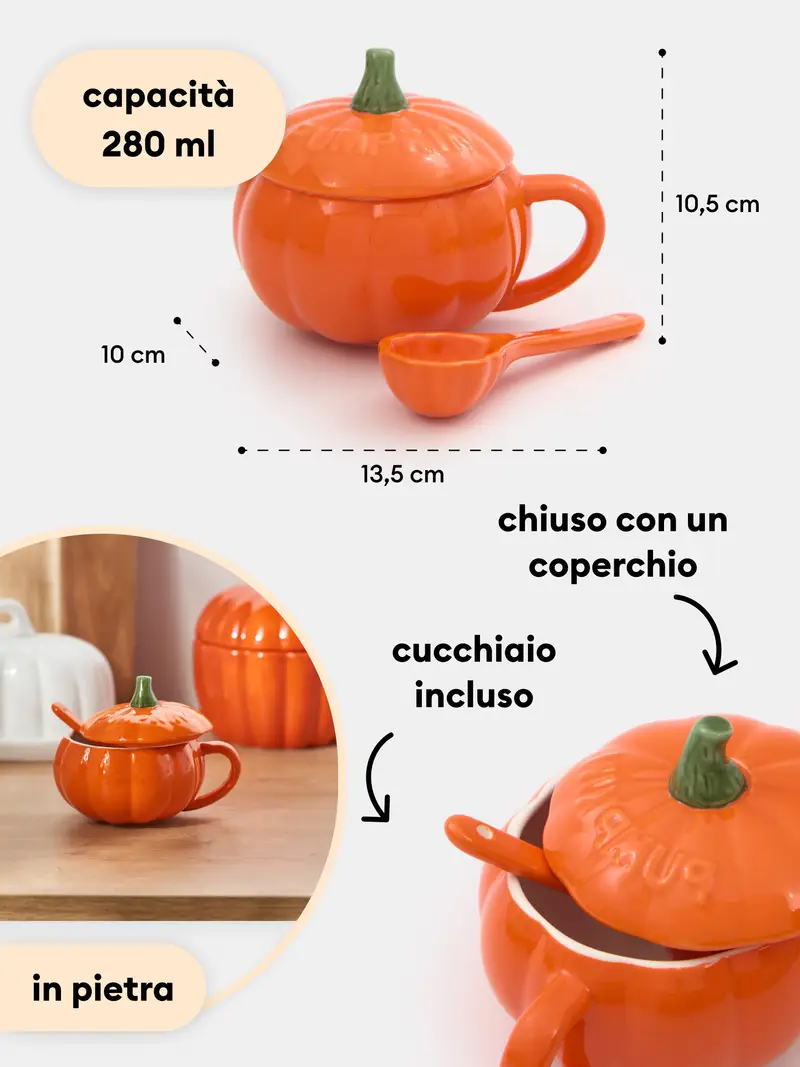 Tazza a forma di zucca - mandarino miniatura 4