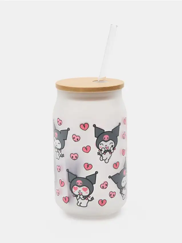 Tazza con coperchio e cannuccia Kuromi - multicolor