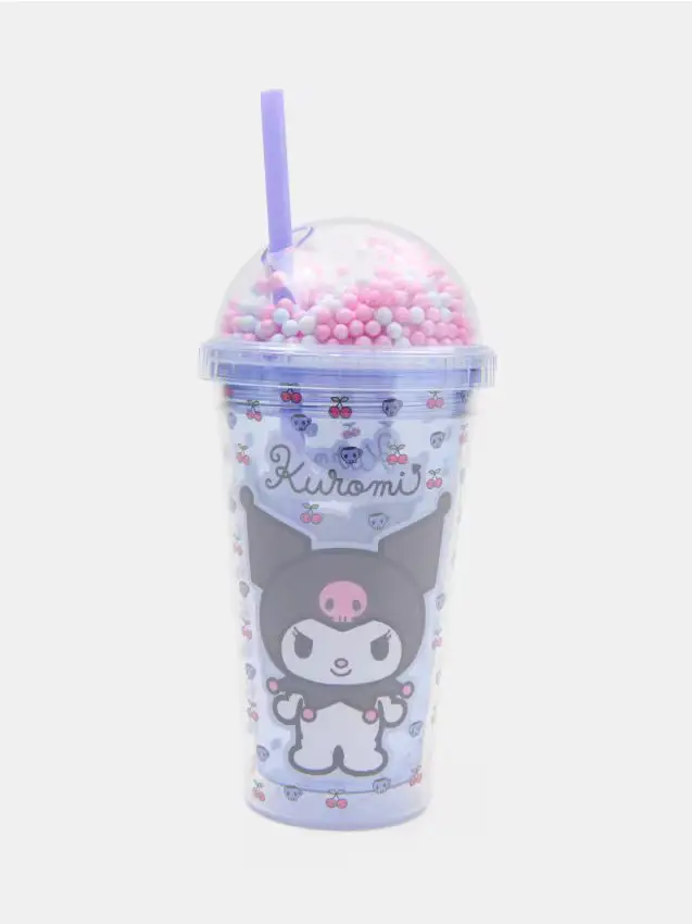 Tazza con coperchio e cannuccia Kuromi - multicolor