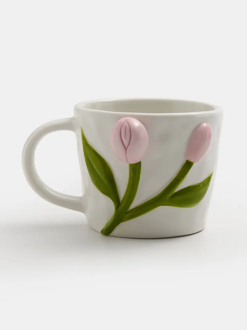 Tazza con fiori 3D - multicolor miniatura 3