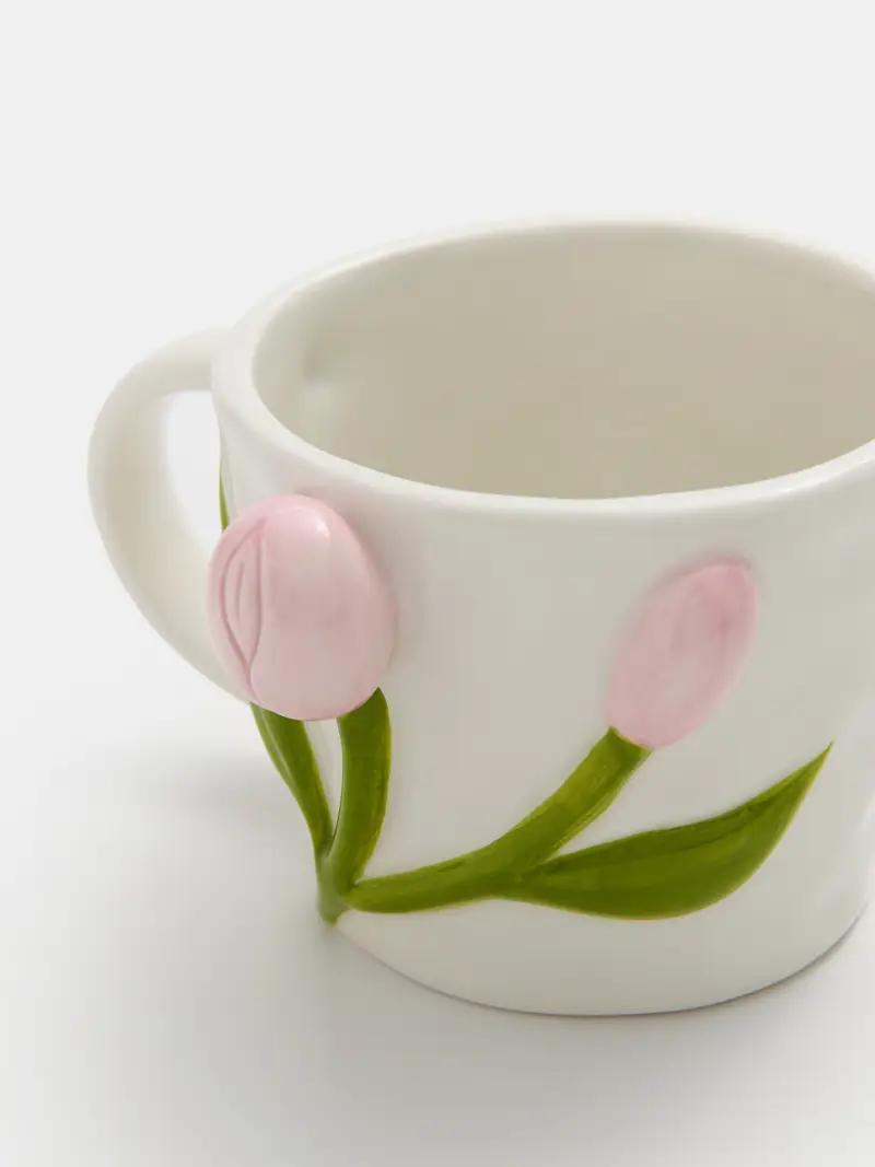 Tazza con fiori 3D - multicolor miniatura 5
