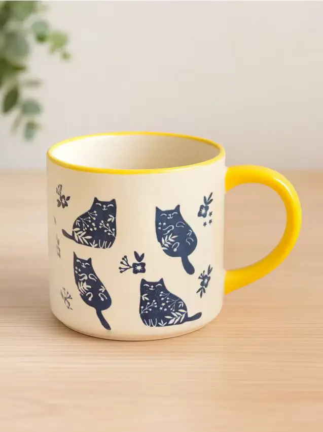 Tazza con gatto - bianco