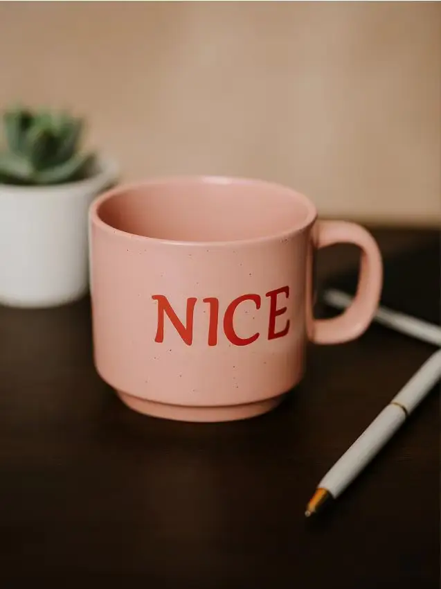 Tazza con iscrizione - rosa pastello