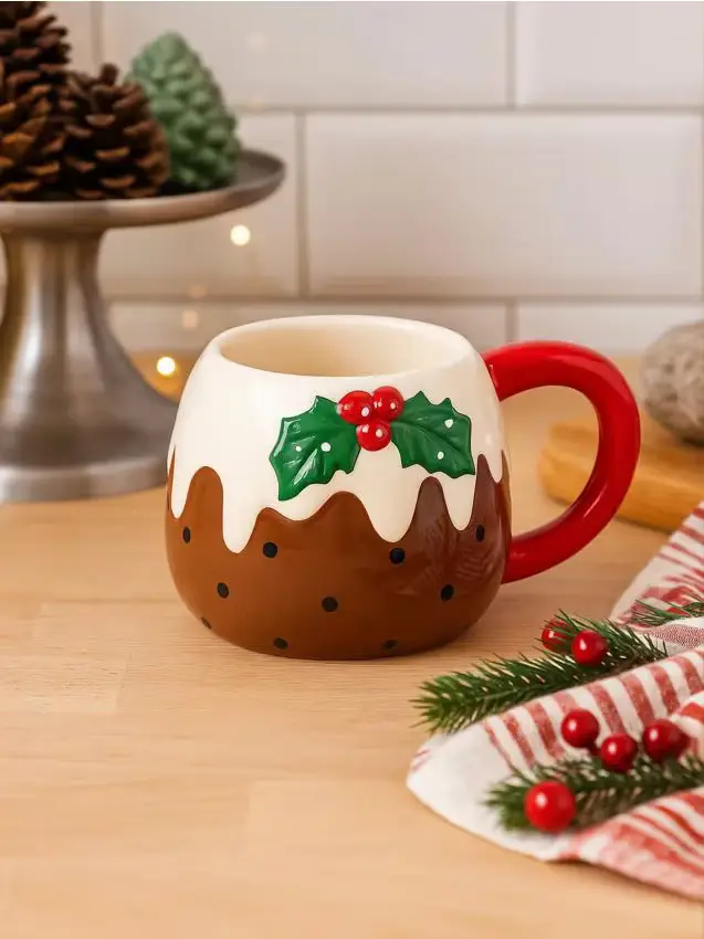 Tazza con motivo budino di Natale - multicolor