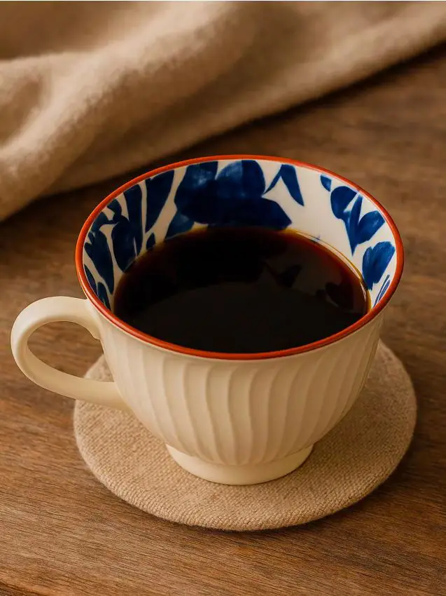 Tazza con motivo decorativo - blu scuro