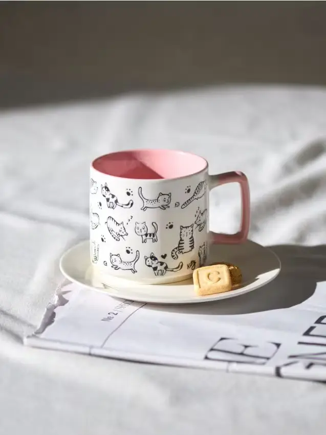 Tazza con motivo di gatti - multicolor