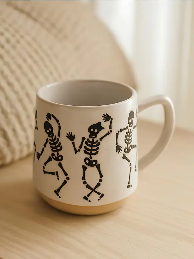 Tazza con motivo di Halloween - bianco
