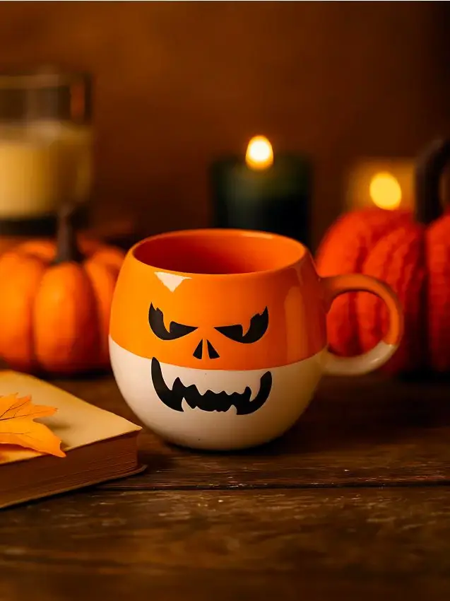 Tazza con motivo di Halloween - mandarino
