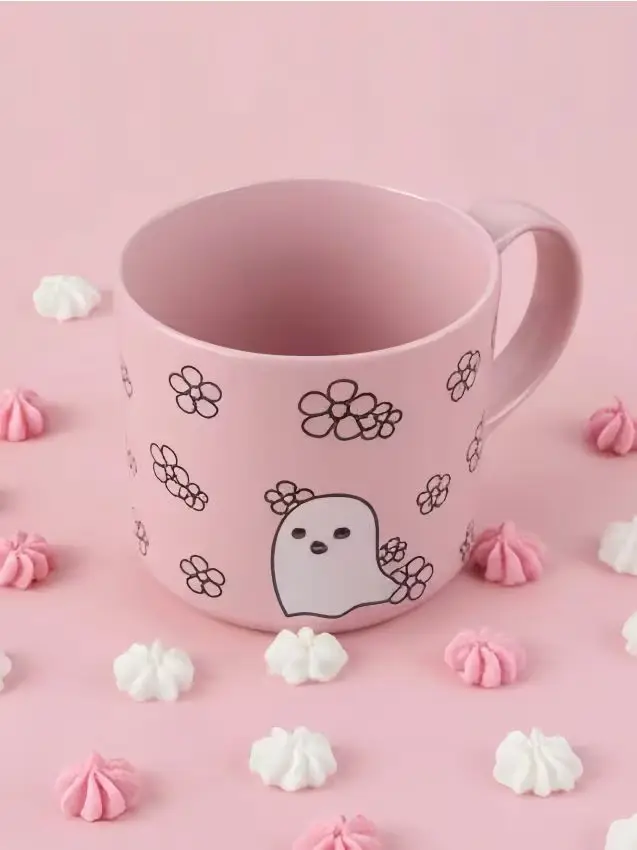 Tazza con motivo di Halloween - rosa pastello