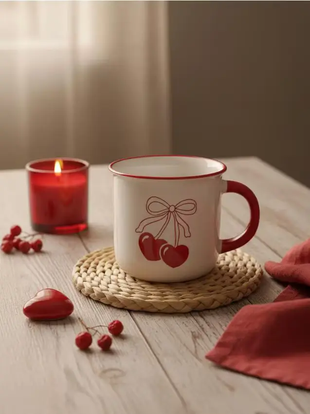 Tazza con motivo di San Valentino - rosso