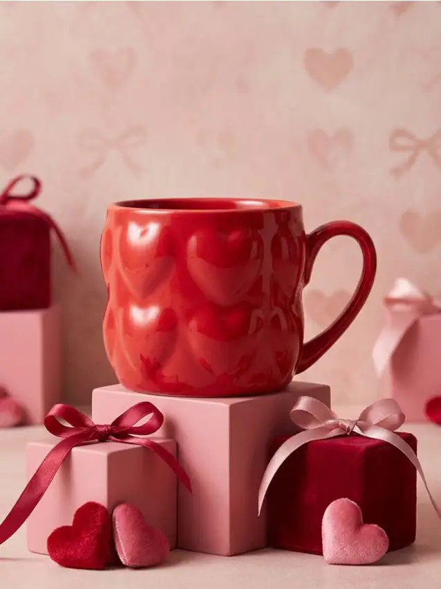 Tazza con motivo di San Valentino - rosso