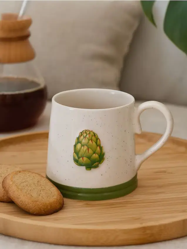 Tazza con motivo di verdure - verde