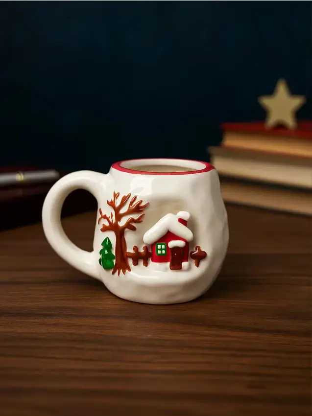 Tazza con motivo invernale - rosso