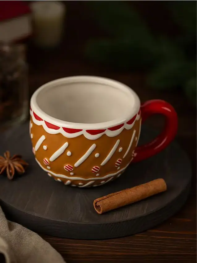 Tazza con motivo natalizio - beige