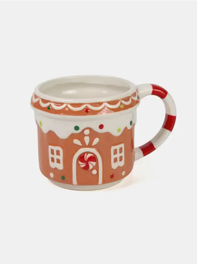 Tazza con motivo natalizio - beige