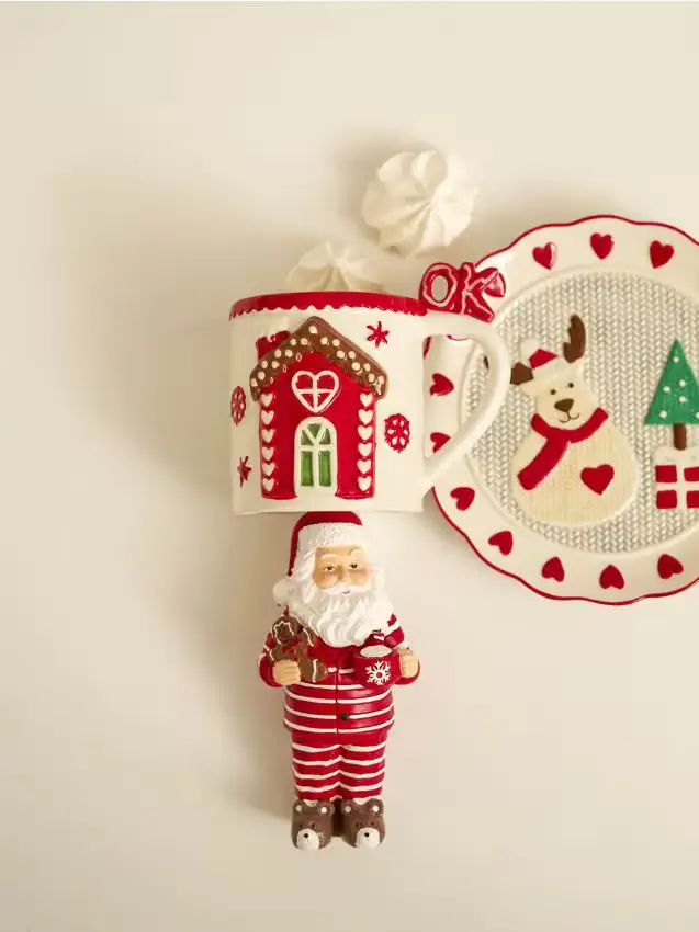 Tazza con motivo natalizio - bianco