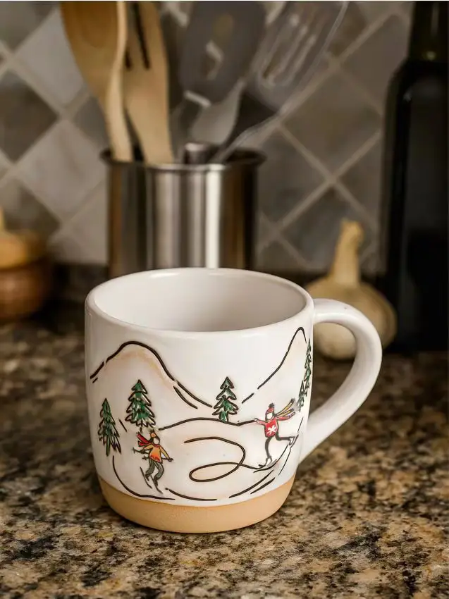 Tazza con motivo natalizio - bianco