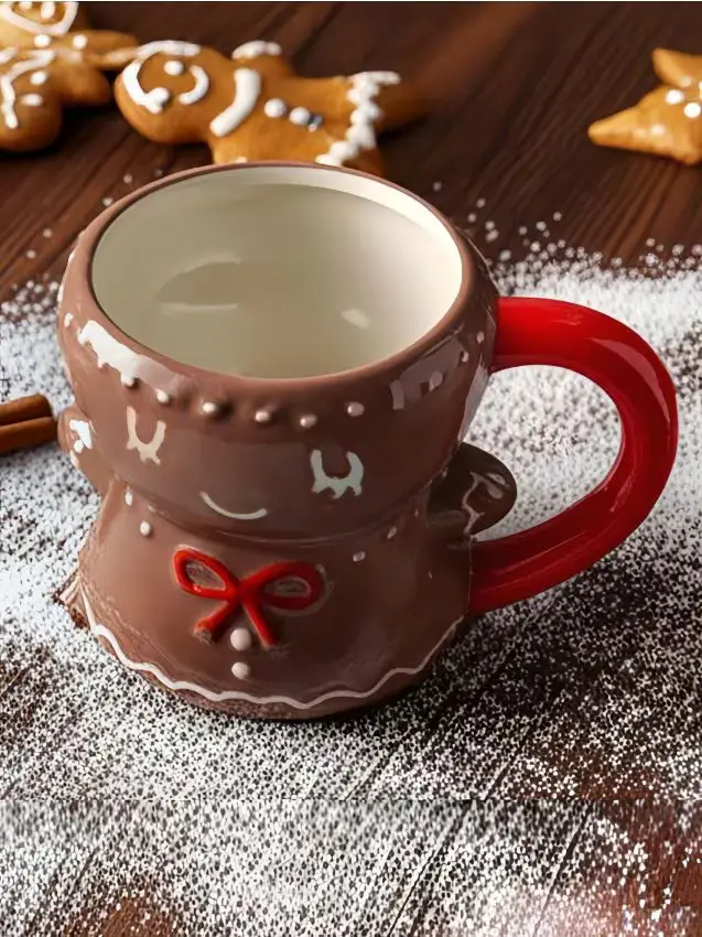 Tazza con motivo natalizio - marrone