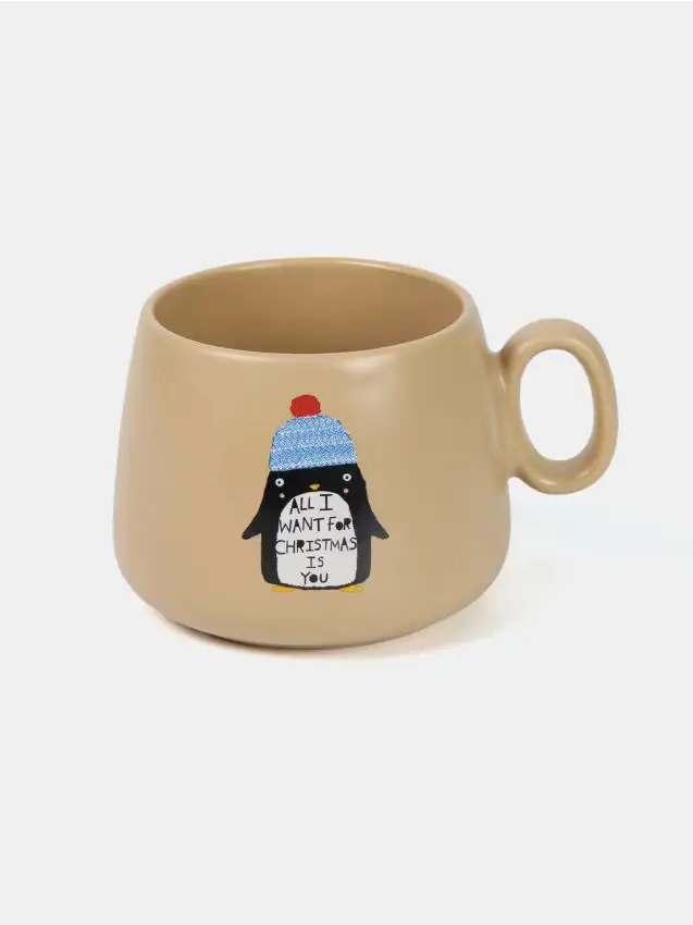 Tazza con motivo natalizio - nero